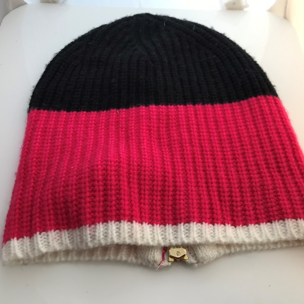 Kate Spade NewYork Women Beanie Color Block Zip Up - Picture 2 of 7